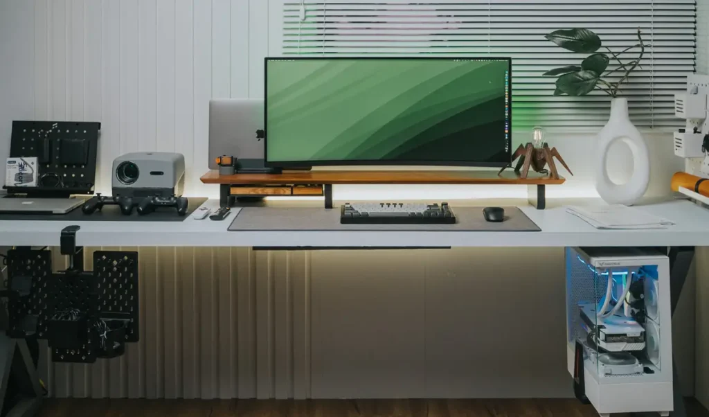 Cable management in a small home office
