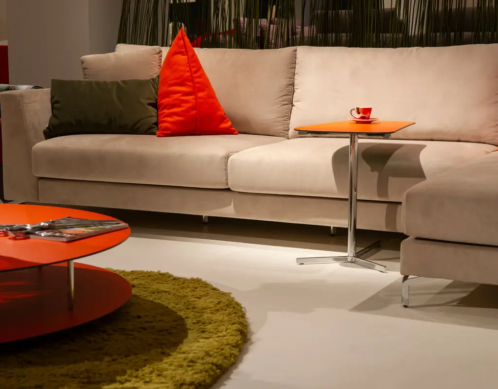 Small living room with compact furniture that fits the available space