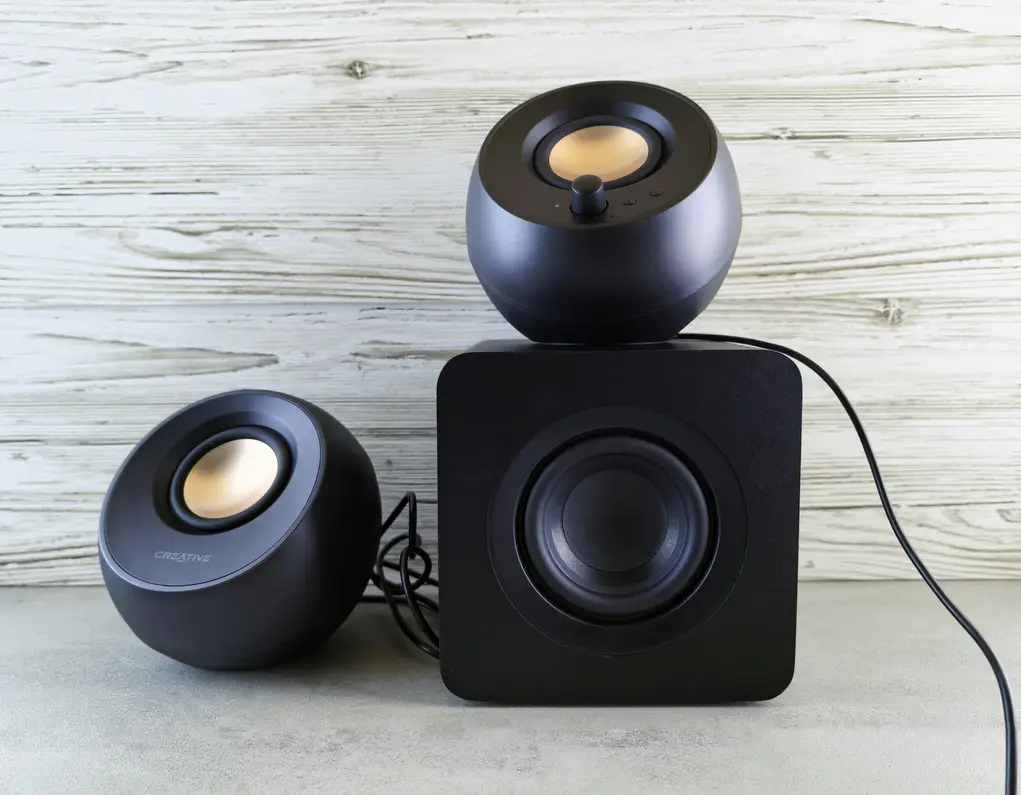 Small speakers with a subwoofer