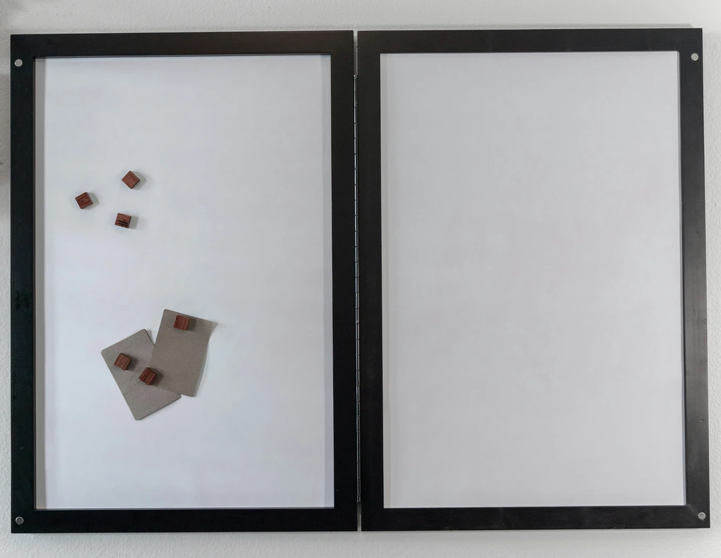 Foldable or double-sided whiteboard for a small home office