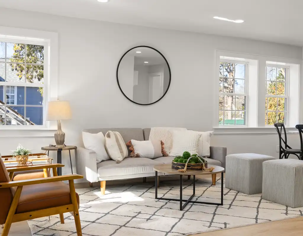 small living room with space-saving furniture and natural light How to Make a Small Living Room Feel Bigger
