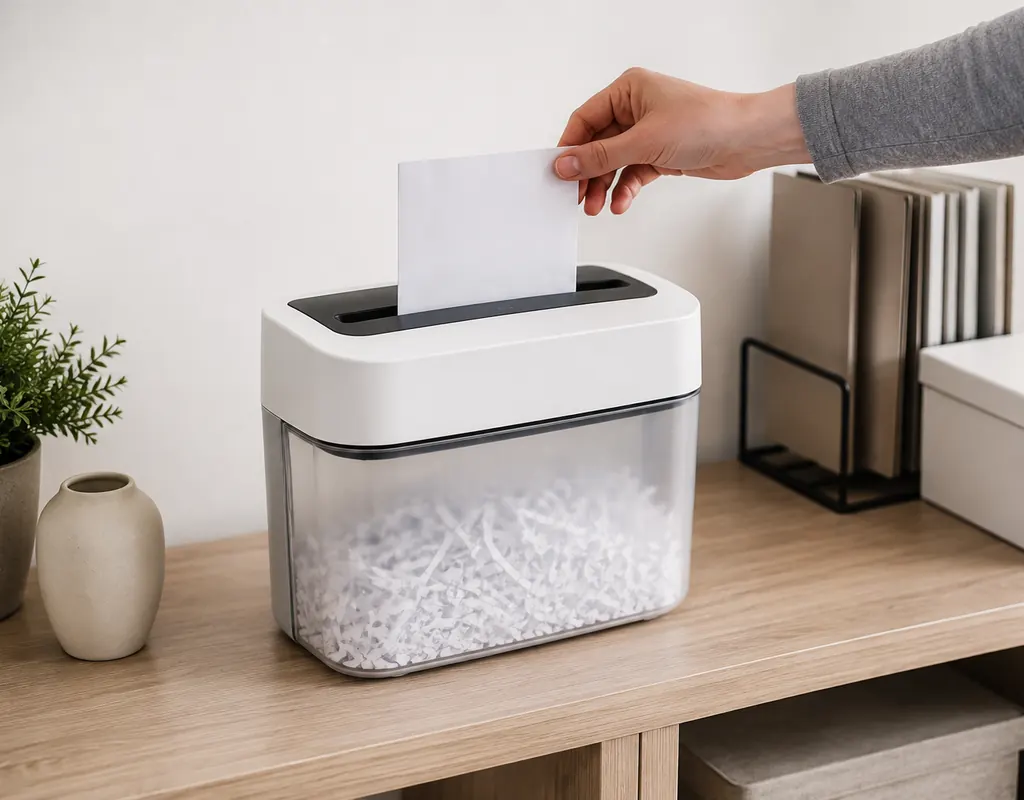 Portable personal paper shredder for a small home office