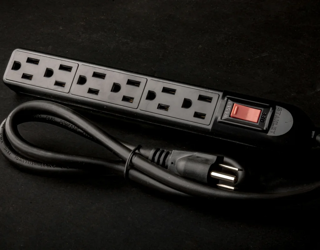 Small power strip with a long cord