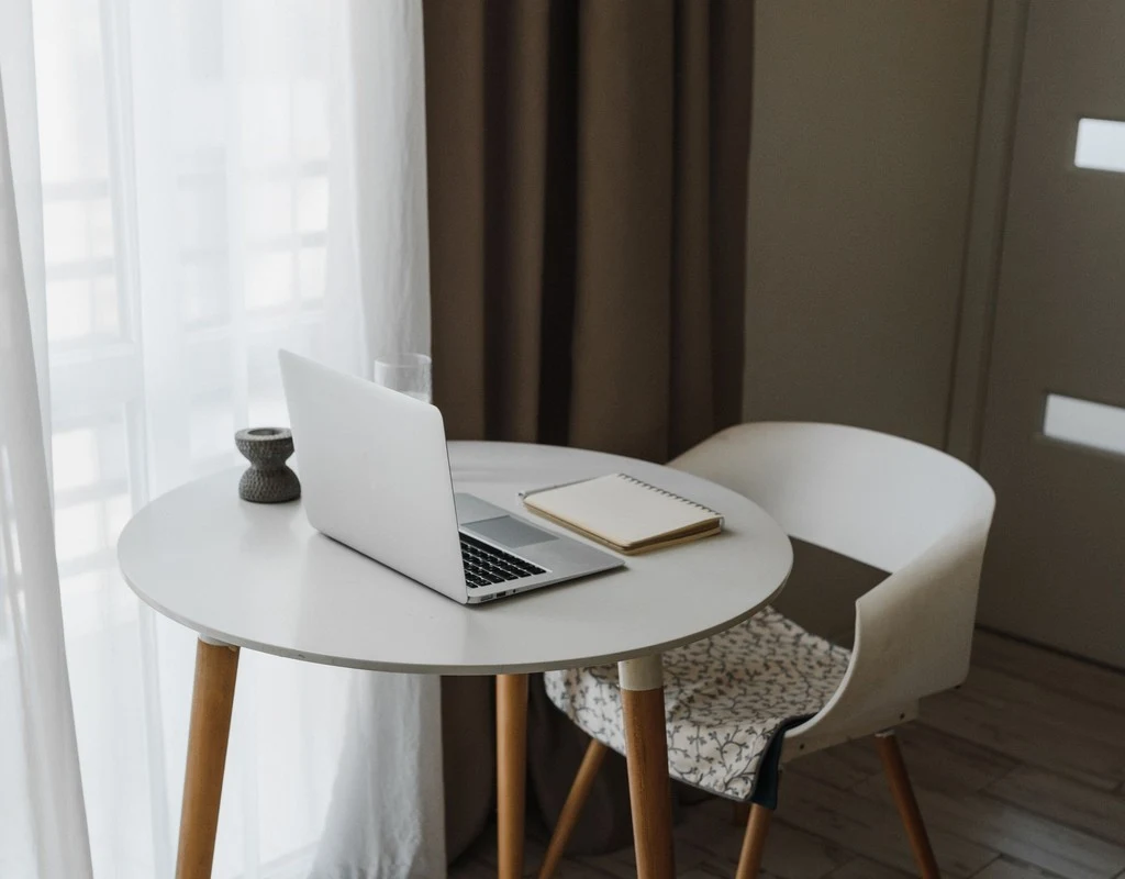 quieter work zone in a small home office