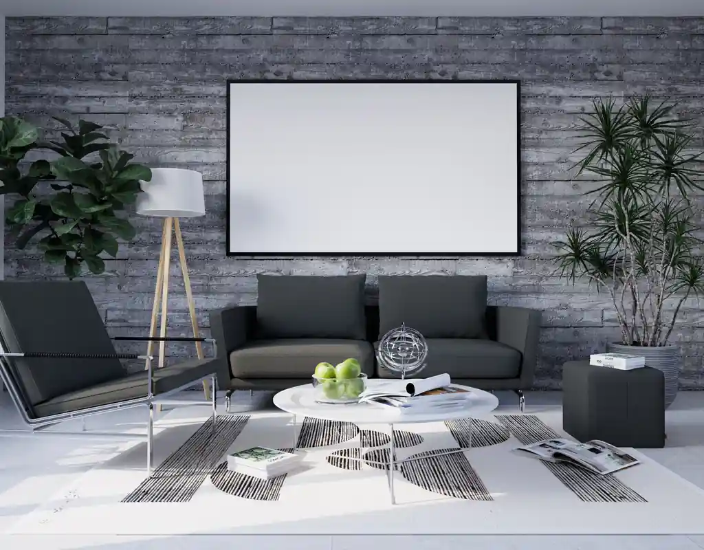 Slim framed whiteboard for a small home office