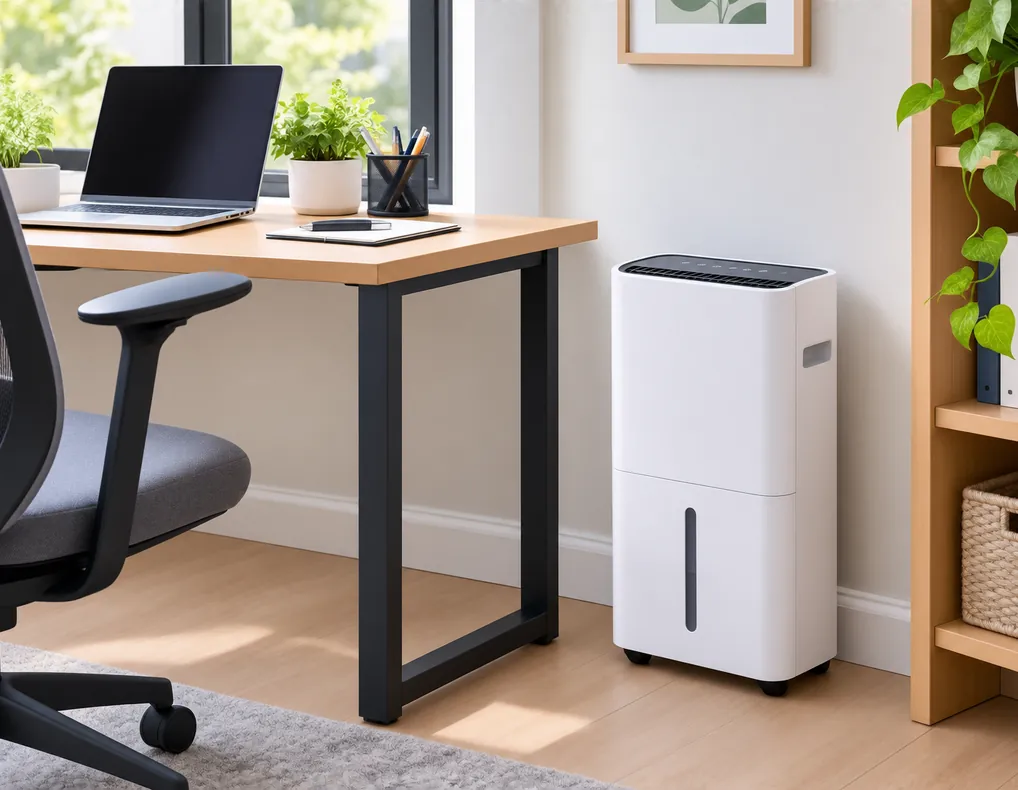 Slim portable dehumidifier for a small home office