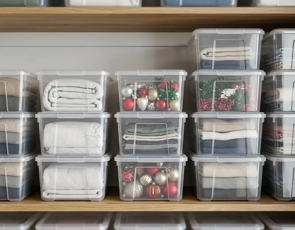 Small apartment storage products for organized shelves